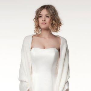 Stola fijngebreid ivory 174
