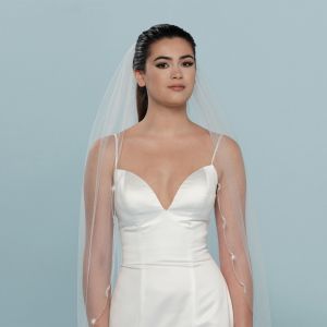 Sluier 224 met kristallen en pailletjes