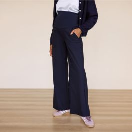 STUDIO ANNELOES - Wide leg travel pants Lexie blue