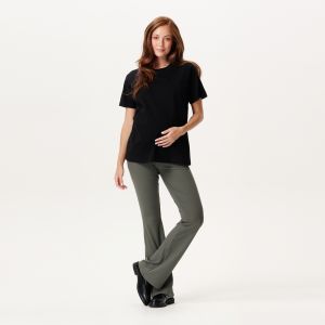 zwangerschapsbroek flared rib olive