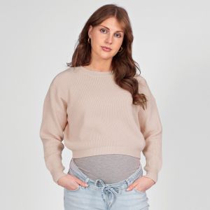 Love2wait - cropped knit Sand additional image 2