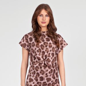 Love2wait - Cropped shirt Zoe leopard pink
