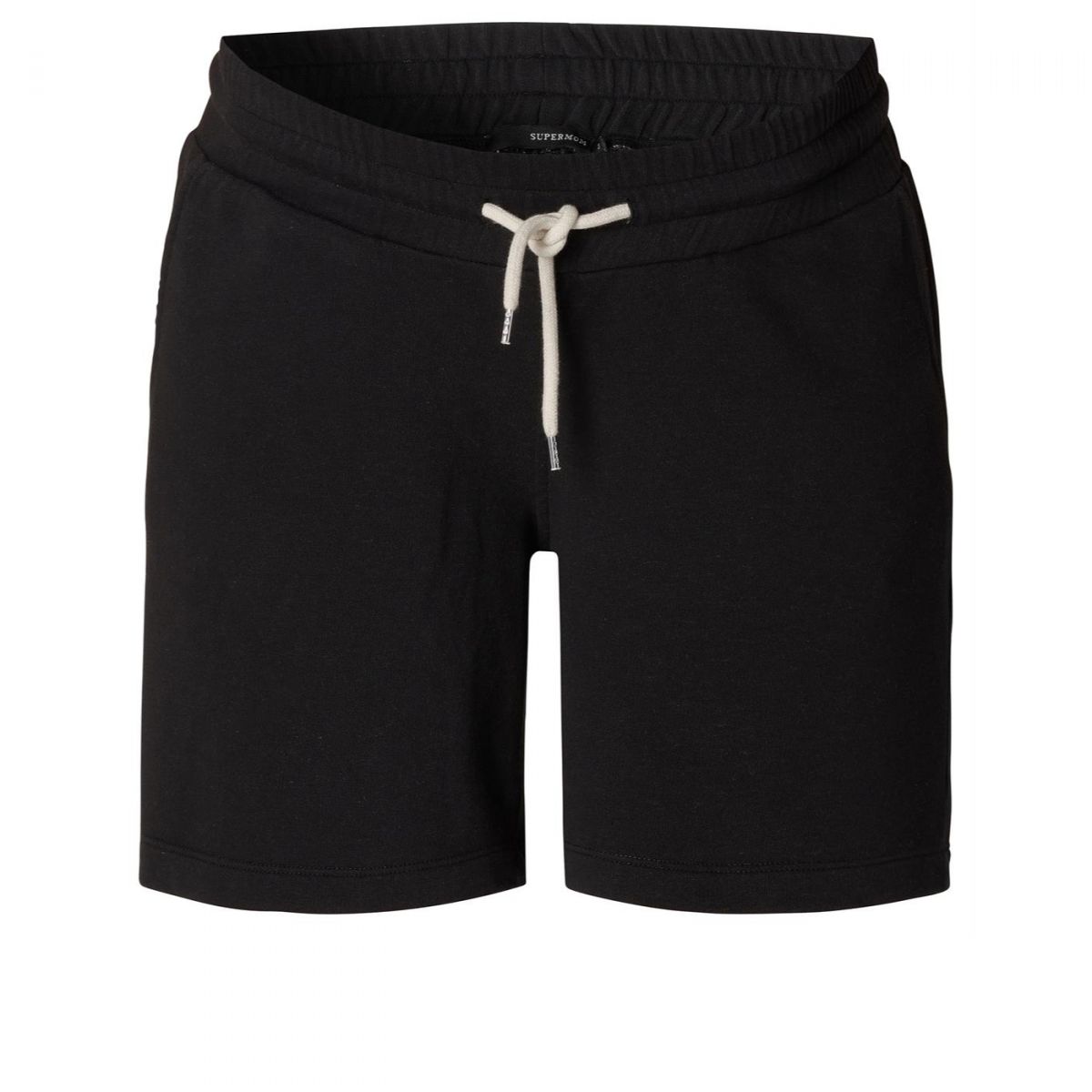 Nadruk zoogdier Ja SUPERMOM - sweat shorts black - Bellyfashion.nl