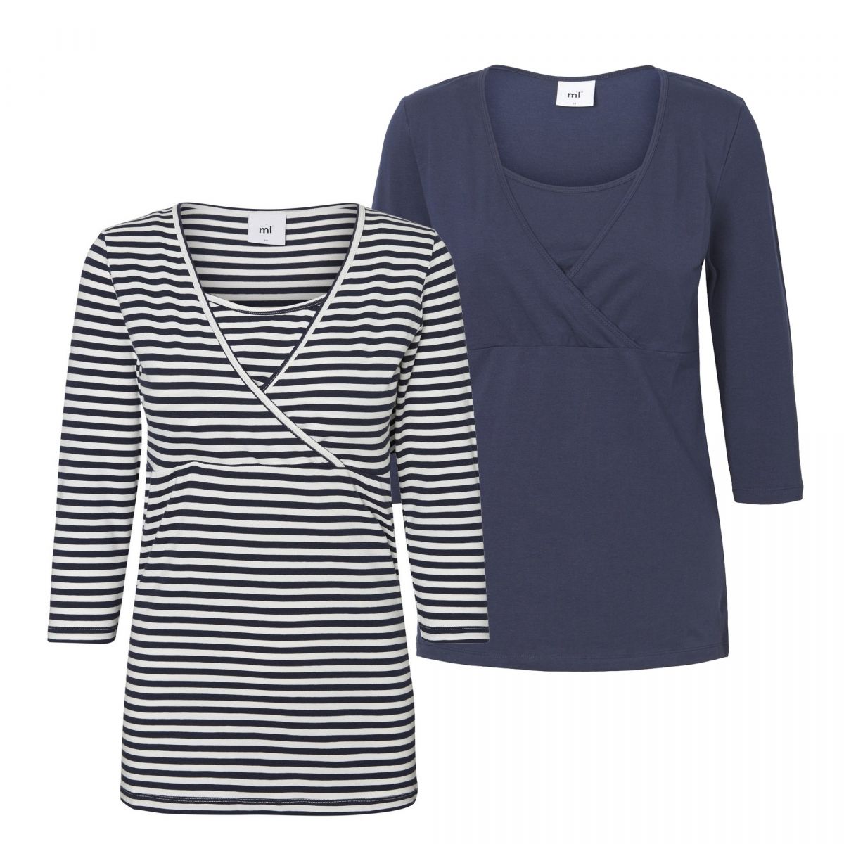 pijn doen Oppositie accu MAMALICIOUS - 2 pack voedingsshirt Tess blue/ blue stripe - Bellyfashion.nl