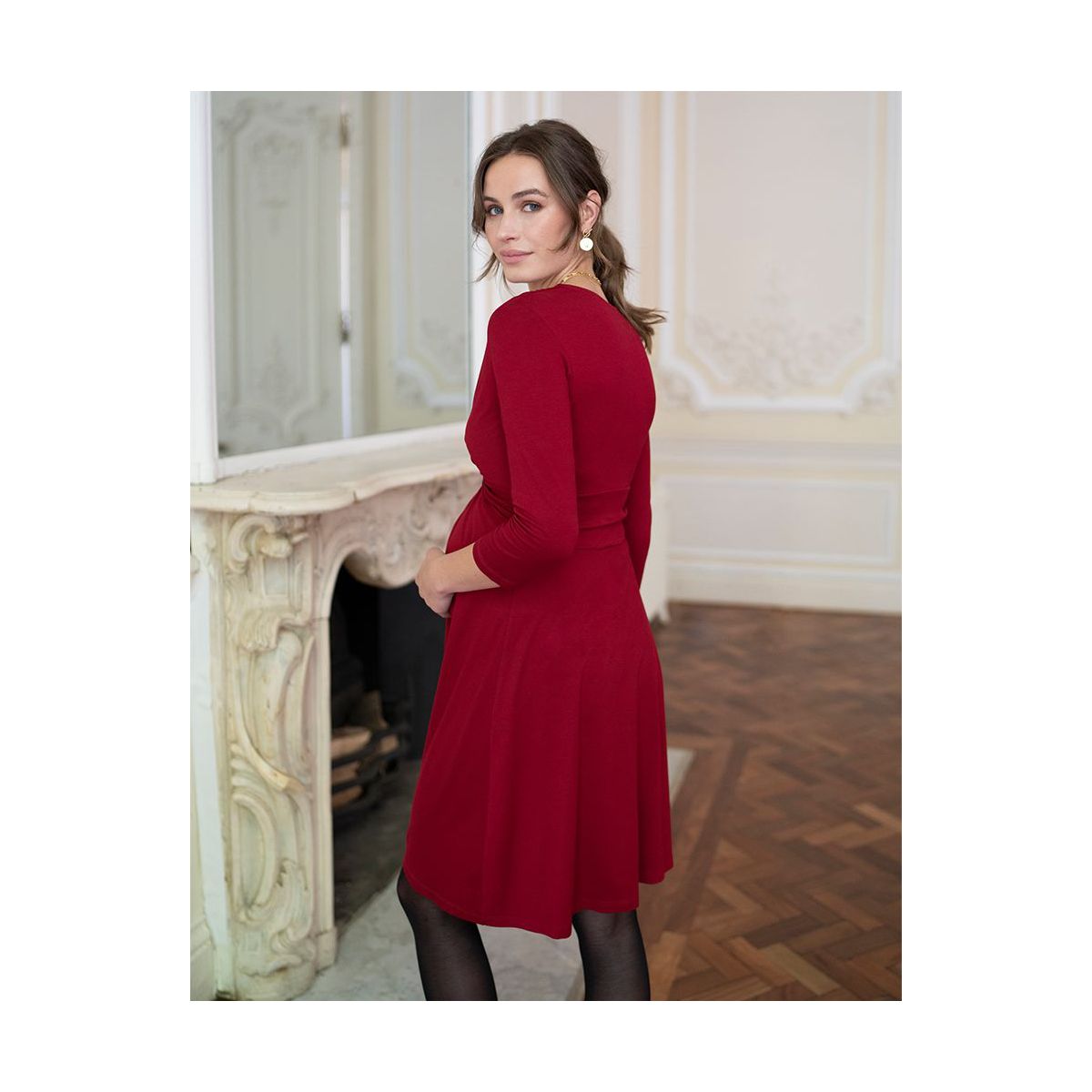 Zwangerschapsjurk rood on sale