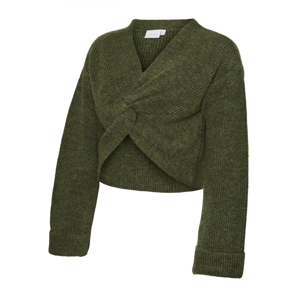 MAMALICIOUS cardigan cropped Svala moss Bellyfashion