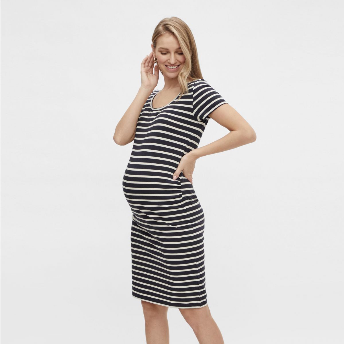 Immigratie single Crimineel MAMALICIOUS - basic dress Emma stripe navy/white - Bellyfashion.nl