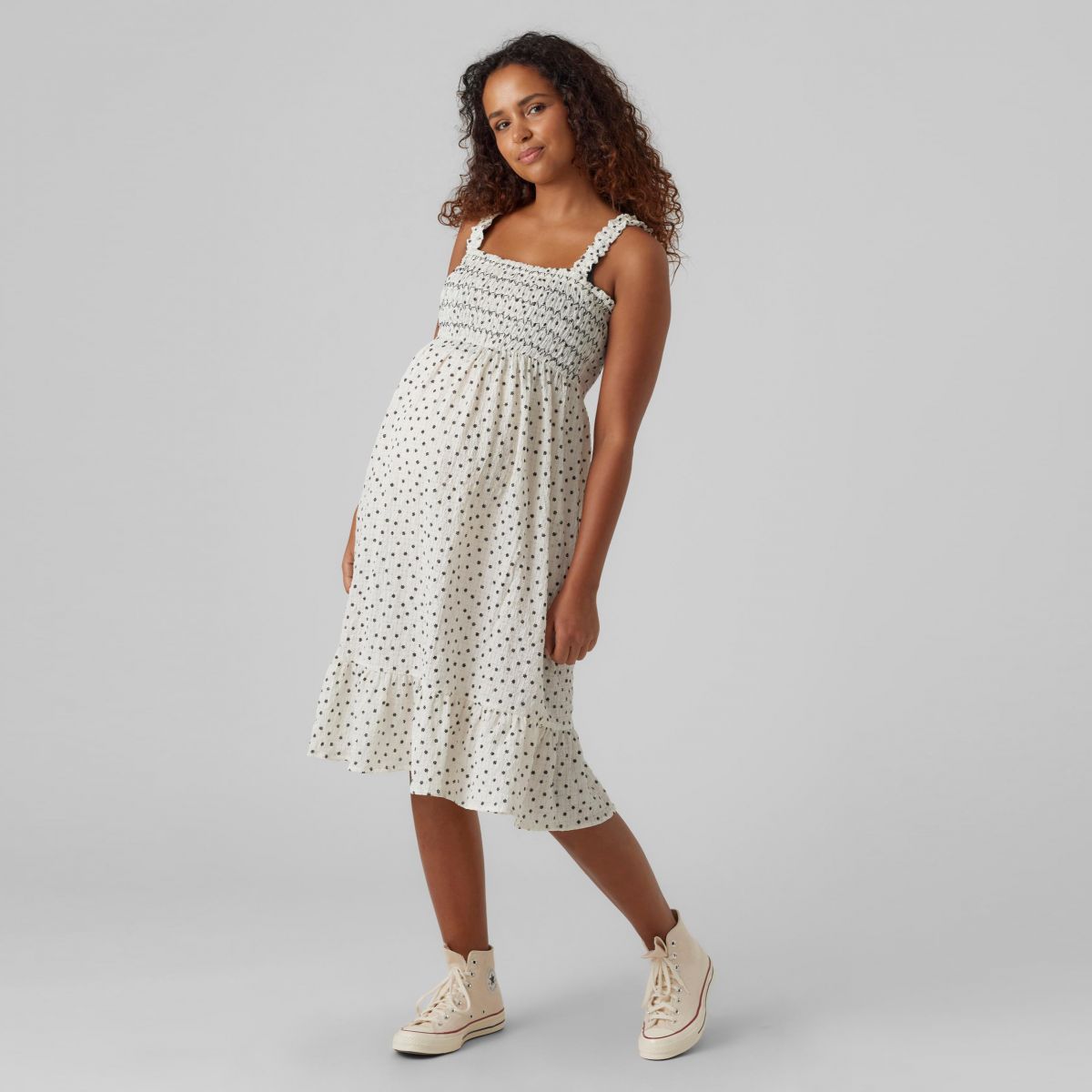 MAMALICIOUS zwangerschapsjurk Esma white print Bellyfashion